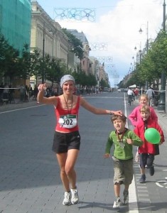 bėgikė Danguolė Bičkūnienė Vilniaus maratone